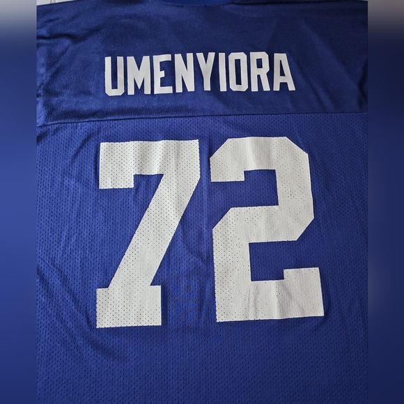 New York Giants Osi Umenyiora Reebok NFL Blue Jersey Men's size XL Football - Picture 9 of 12